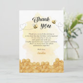 It's So Sweet To Bee Yellow Birthday Bedankkaart (Staand voorkant)