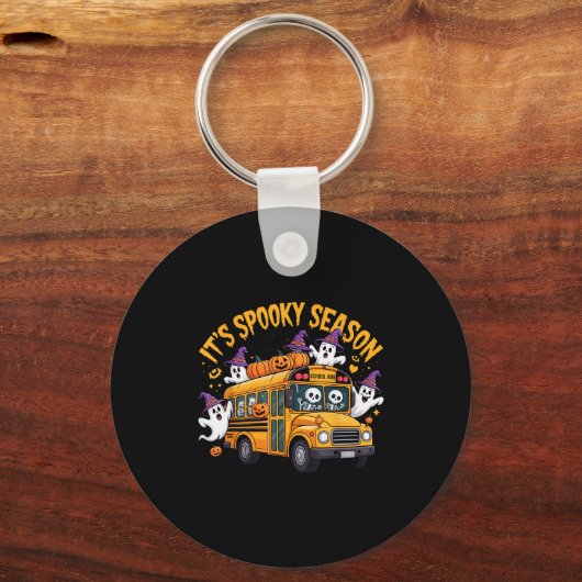 It's Soky Season Funny Teacher Halloween School Bu Sleutelhanger (Voorkant)