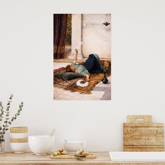 It's Sweet Doing Nothing by Waterhouse Poster (Keuken)