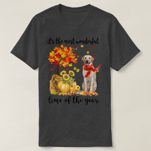It's The Most Wonderful Autumn Time Labrador Pumpk T-shirt (Design voorkant)