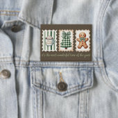 It's The Most Wonderful Time Christmas Gingerbread Button (Insitu)