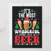 It's The Most Wonderful Time For A Beer Christmas Feestdagenkaart (Voorkant)