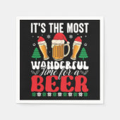 It's The Most Wonderful Time For A Beer Christmas Servet (Voorkant)