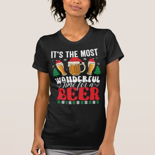 It's The Most Wonderful Time For A Beer Christmas T-shirt (Voorkant)