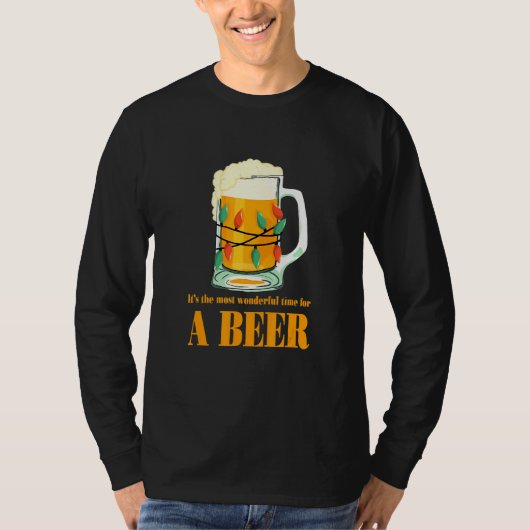 It's The Most Wonderful Time For A Beer Christmas  T-shirt (Voorkant)