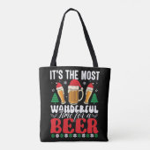 It's The Most Wonderful Time For A Beer Christmas Tote Bag (Achterkant)