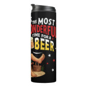 It's The Most Wonderful Time for a Beer Funny Sant Thermosbeker (Geroteerd rechts)