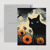 Its the most wonderful time of the year black cat briefkaart (Voorkant / Achterkant)