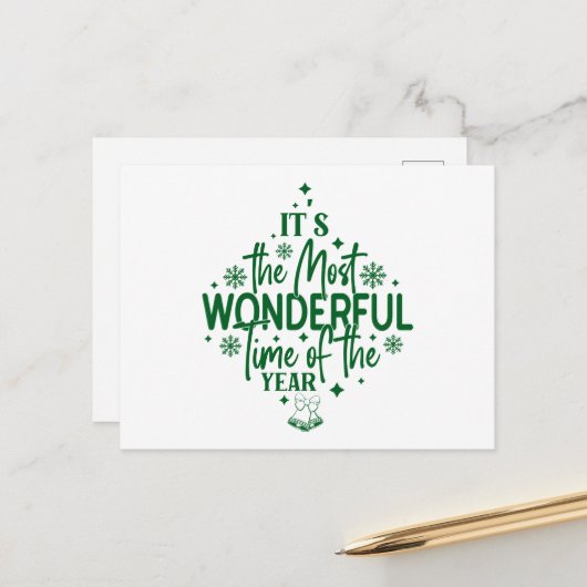 It's the Most Wonderful Time of the Year Briefkaart (Voorkant / Achterkant in situ)