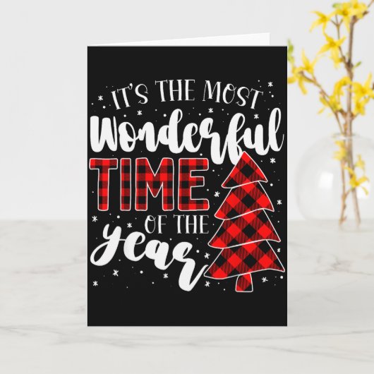 Its The Most Wonderful Time Of The Year Christmas  Kaart (Gele Bloem)