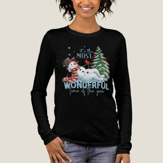 It's The Most Wonderful Time Of The Year Christmas Tri-Blend Shirt (Voorkant)