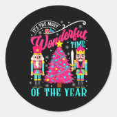 It's The Most Wonderful Time Of The Year Nk Nutcra Ronde Sticker (Voorkant)