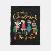 It's The Most Wonderful Time Of The Year Nutcracke Fleece Deken (Voorkant)