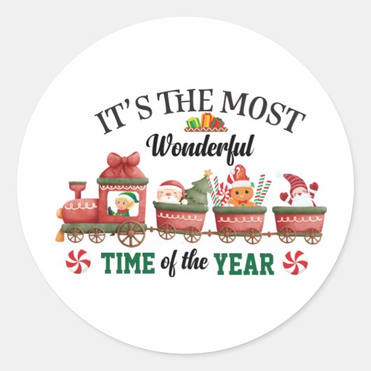 It's The Most Wonderful Time Of The Year Ronde Sticker (Voorkant)