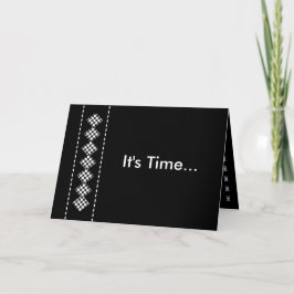 "It's Time" bruidsjonker uitnodiging met diamantru