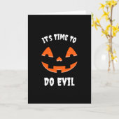 It's Time to do evil Pumpkin Jack O' Lantern Kaart (Gele Bloem)