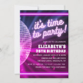 It's time to Party | Disco Birthday Theme Kaart (Voorkant)