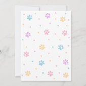 It's Time to Paw-ty Party Animals Kids Birthday Kaart (Achterkant)