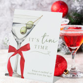 It's Tini Time Chic Dirty Martini Cocktail Bar   Reclamebord Met Voetstuk