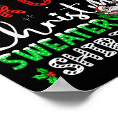 Its Too Hot For Ugly Christmas Sweaters Funny Xmas Poster (Hoek)