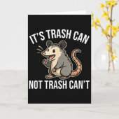 It's Trash Can Not Trash Can't Ossum Fun Kaart (Gele Bloem)