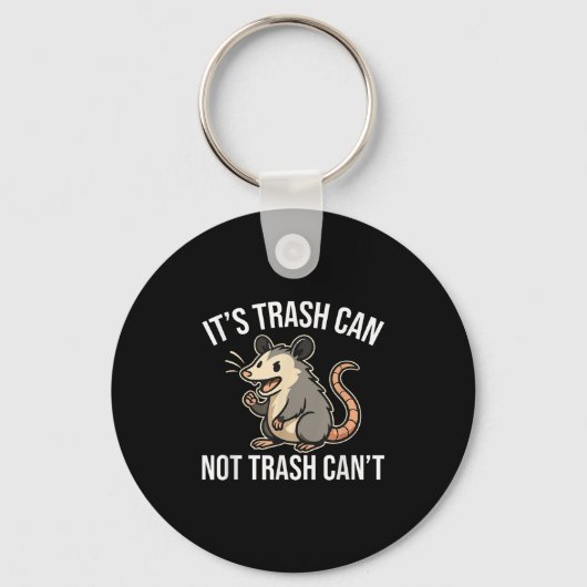 It's Trash Can Not Trash Can't Ossum Fun Sleutelhanger (Voorkant)