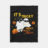 It's Tricky Tricky Tricky Funny Ghost Boo Hallowee Fleece Deken (Voorkant)