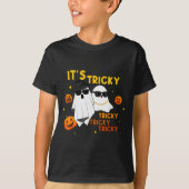 It's Tricky Tricky Tricky Funny Ghost Boo Hallowee T-shirt (Voorkant)