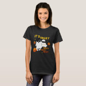 It's Tricky Tricky Tricky Funny Ghost Boo Hallowee T-shirt (Voorkant volledig)