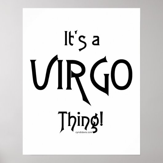 It's Virgo Thing! Poster (Voorkant)