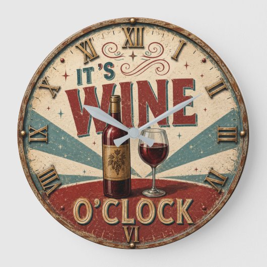 It's Wine O'Clock Grote Klok (Voorkant)