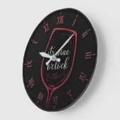 It's Wine O'Clock Modern Minimalist  Grote Klok (Hoek)