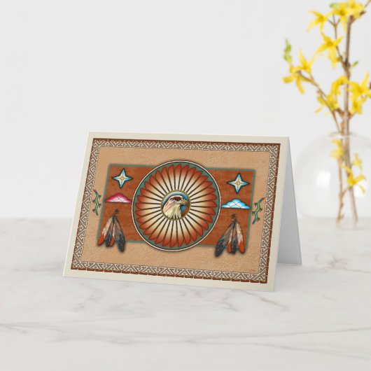 Itsee'tsoli~Red van De steel verwijderde Havik Kaart (Gele Bloem)