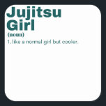 itsu Girl - Jujitsu Vierkante Sticker<br><div class="desc">Jujitsu Girl - Jujitsu</div>