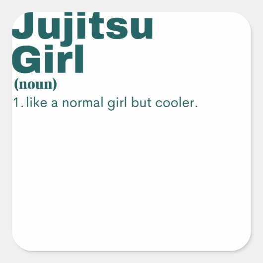 itsu Girl - Jujitsu Vierkante Sticker (Voorkant)