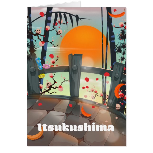 Itsukushima Japan reisposter (Voorkant)