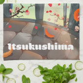 Itsukushima Japan reisposter Theedoek (Gevouwen)