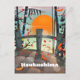 Itsukushima Japanse reisposter Briefkaart