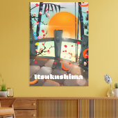Itsukushima Japanse reisposter Canvas Afdruk (Insitu (Woonkamer))