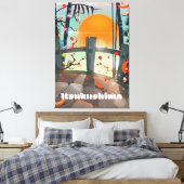 Itsukushima Japanse reisposter Canvas Afdruk (Insitu (Slaapkamer))