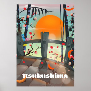 Itsukushima Japanse reisposter Poster