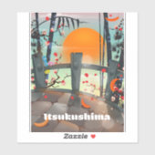Itsukushima Japanse reisposter Sticker (Vel)