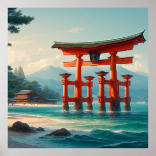 Itsukushima Torii, Itsukushima-schrijn, Miyajima Poster