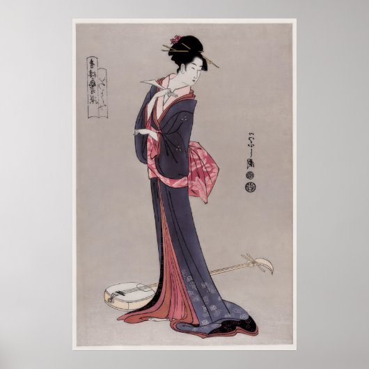 Itsutomi door Eishi Hosoda (1756-1829), Poster (Voorkant)