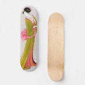 Itsutomi: Eishi Hosoda japans houtafval geisha Persoonlijk Skateboard (Voorkant)