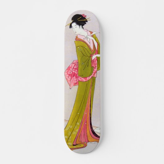 Itsutomi: Eishi Hosoda japans houtafval geisha Persoonlijk Skateboard (Voorkant)