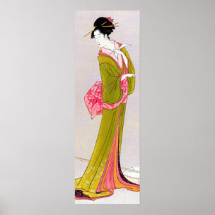 Itsutomi: Eishi Hosoda japans houtafval geisha Poster