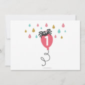 Itsy Bitsy Spider Eerste verjaardag Meisje Kaart (Achterkant)