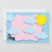 Itsy Bitsy Spider Invite Kaart (Achterkant)