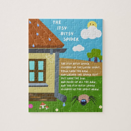 Itsy Bitsy Spider Kinderrijmpjes Puzzel (Verticaal)